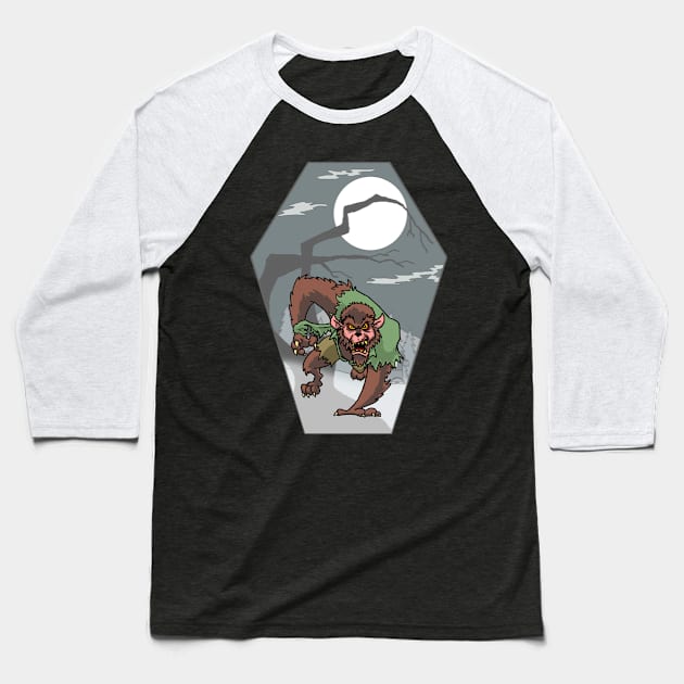 Wolfman Baseball T-Shirt by Tom Krohne